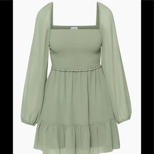 Aritzia Sage Green Mini Dress